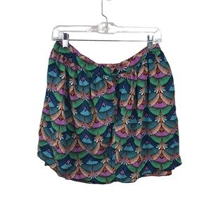 Molly Bracken Abstract Mini Skirt Retro 70s Preppy Bohoemian Boho Party Flirty